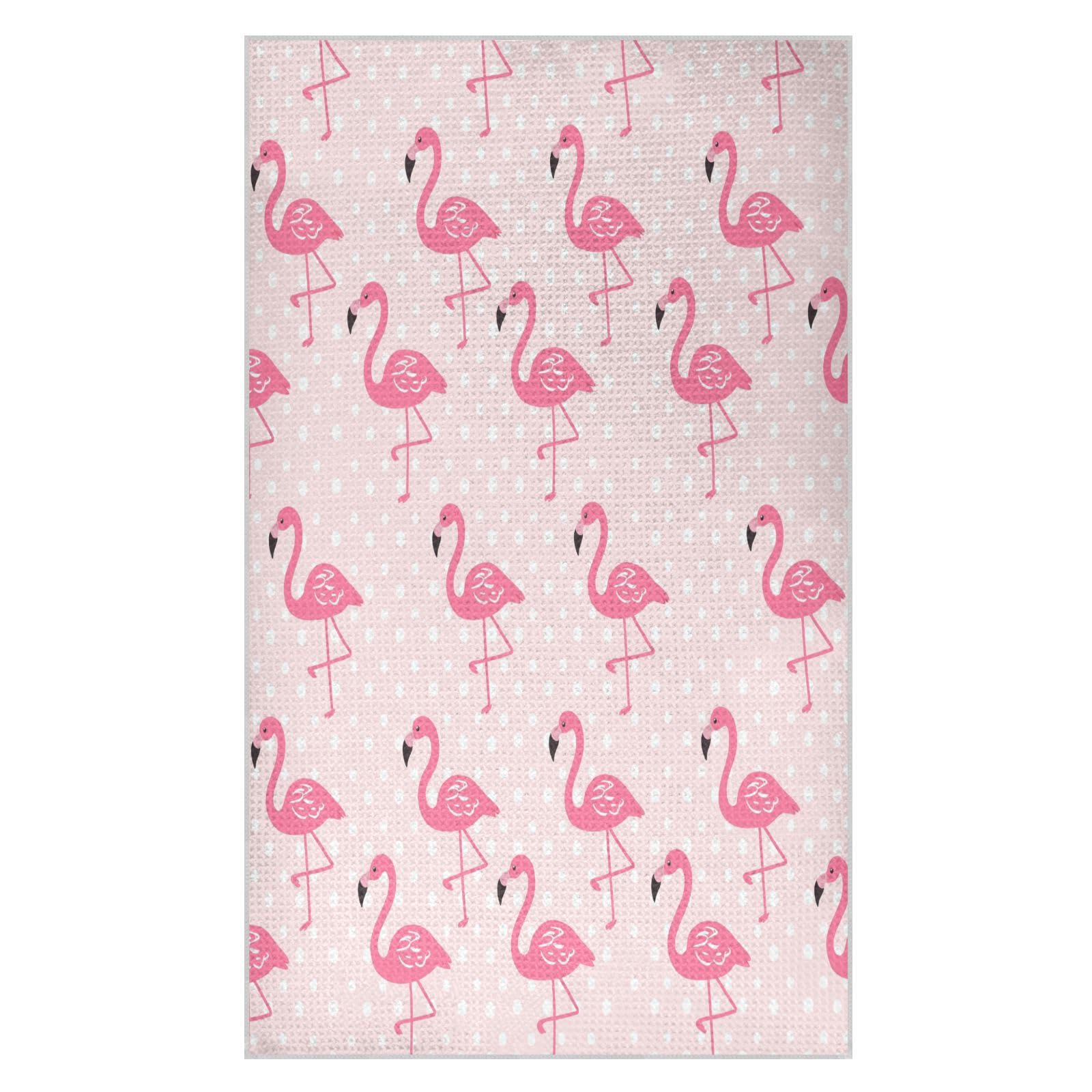 JiangGgen Flamingo Kitchen Towels 2-Pack Soft Absorbent Dish Towels