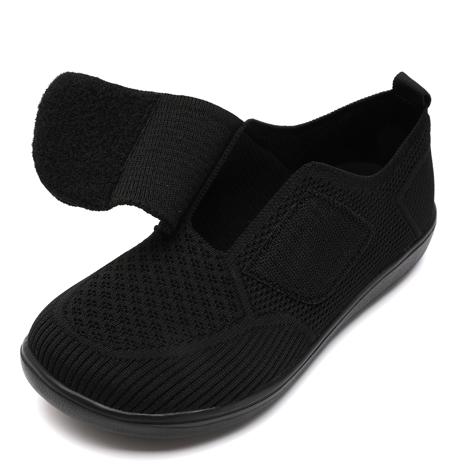 Scarpe da uomo per diabetici da uomo, ortopediche, larghe, senza lacci, da camminare, linfedema, neuropatia, piedi gonfi, piedi nudi, zero cadute, antiscivolo, comode, traspiranti, leggere
