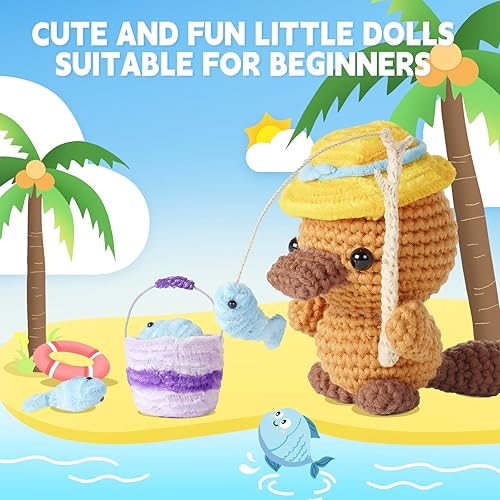 Vista 11 de MOREJMTT Kit de ganchillo para principiantes, kits de animales de ganchillo, kit de ganchillo para principiantes con tutoriales en video paso a