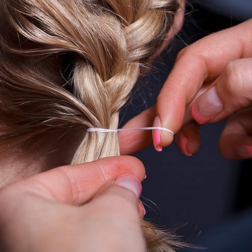 Miniatura 6 de Bandas elásticas para el cabello, 2500 bandas de goma pequeñas, pequeñas y transparentes para el cabello, bandas de goma para niñas y niños