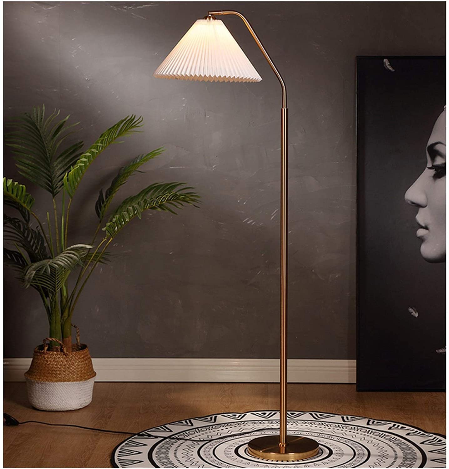 Lampes sur Pied Lampadaires à Arc réglable Lampadaires en métal Lampadaire LED Lampe sur Pied créative pour Salon, Bureau et Chambre à Coucher Lampe de Lecture (Couleur : Télécommande)