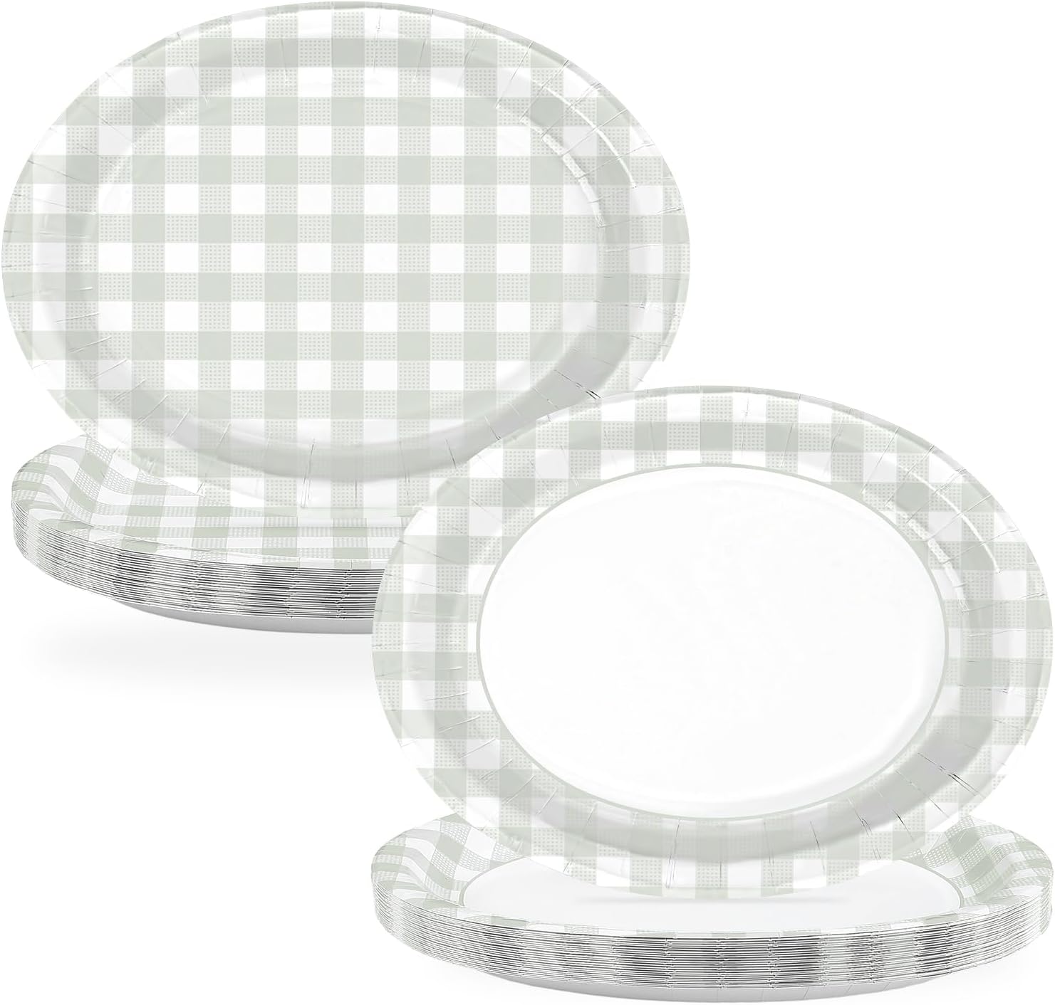 50Pcs Light Purple Oval Paper Plates 10" x 12" Large Disposable Heavy Duty Purple Paper Platters Solid Color Dessert Plates for Spring Wedding Bridal Baby Shower Lunch Dinner Birthday Party Supplies