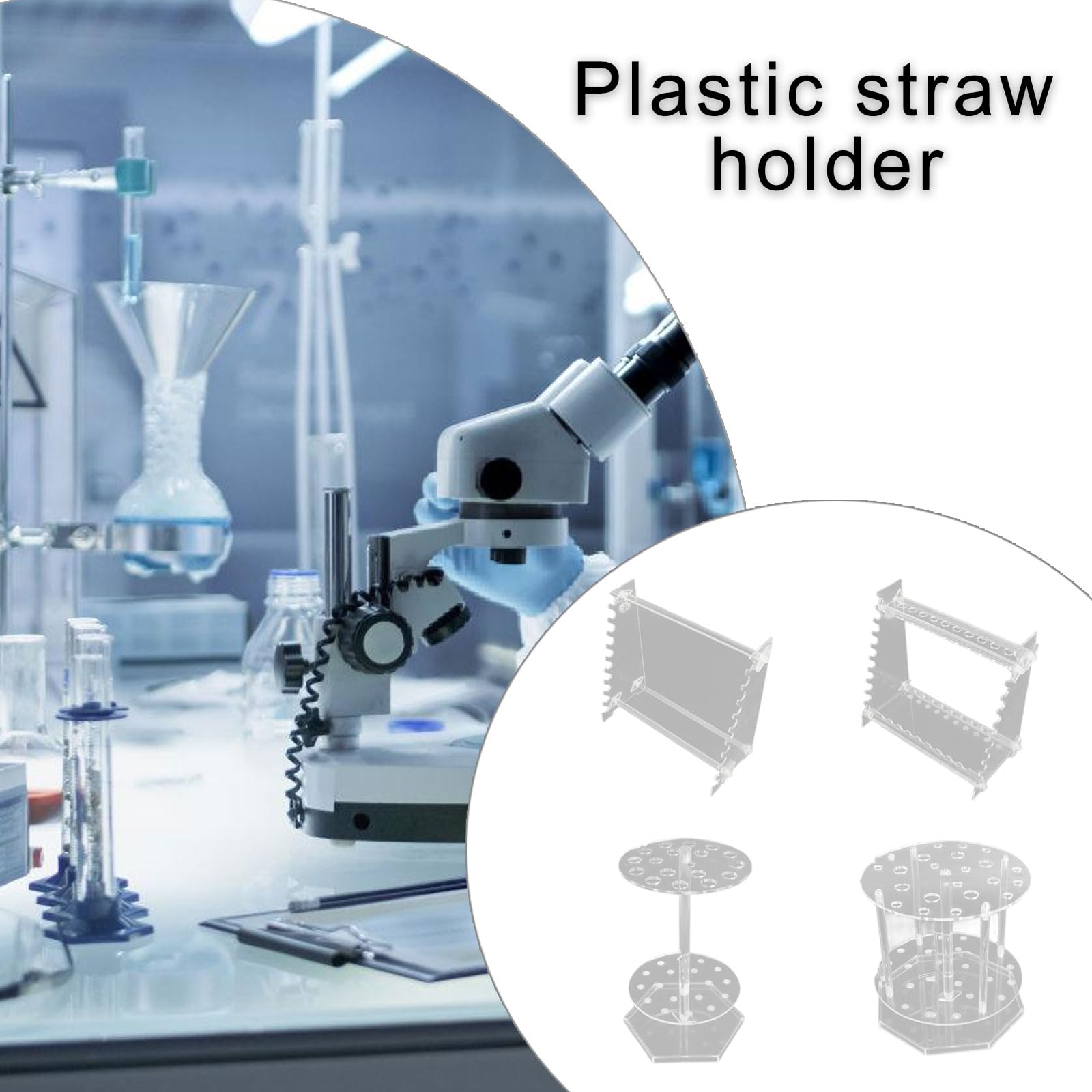 Portaprovette multiuso Portaprovette trasparente Organizzatori pipette da centrifuga per laboratori e portacentrifuga per esperimenti scientifici