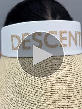 新品DESCENTE GOLFベージュ ペーパーバイザー SWAROVSKI