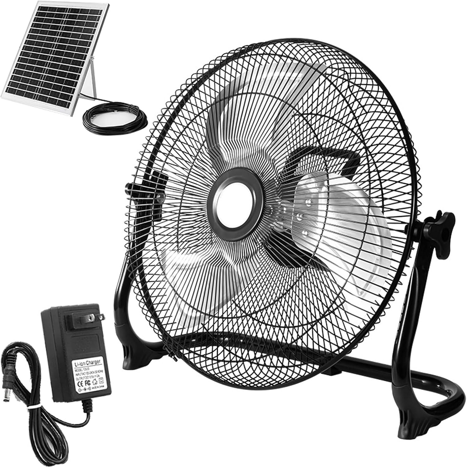 Floor Fan, 3 Speeds High Velocity Heavy Duty Industrial Fan, 16/18/20 Inch Quiet Portable for Camping, Outdoors, Home, Warehouse, Street Stalls, Power Outages(Silver,18inch/46cm)