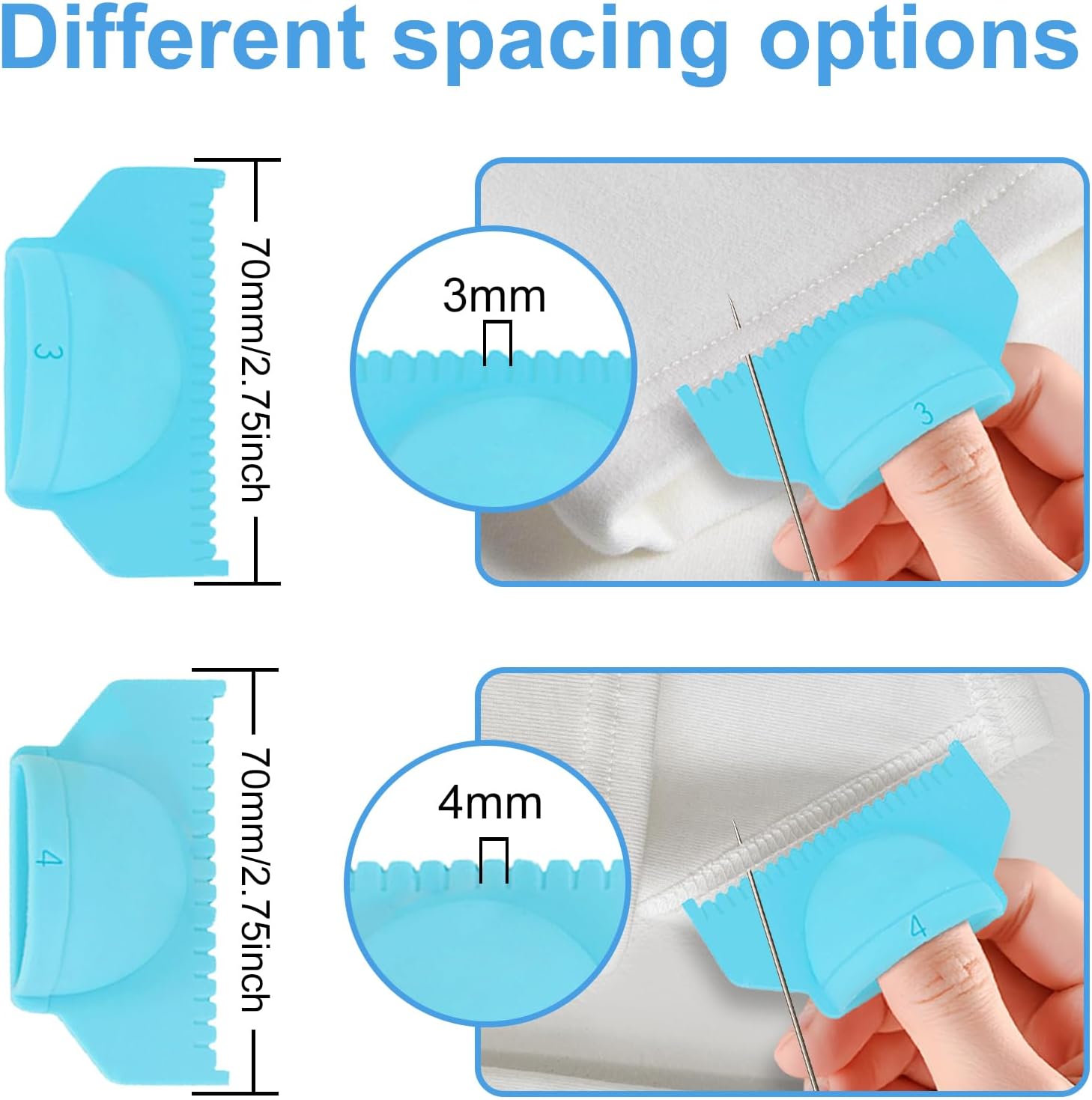 Edge Stitch Guide for Sewing – Sewing Gauge Tool for Even Stitching, Quilting & Hand Sewing – Stitch Spacing Guide for Beginners, Sewing Accessories Kit for Straight, Neat, Professional Seams