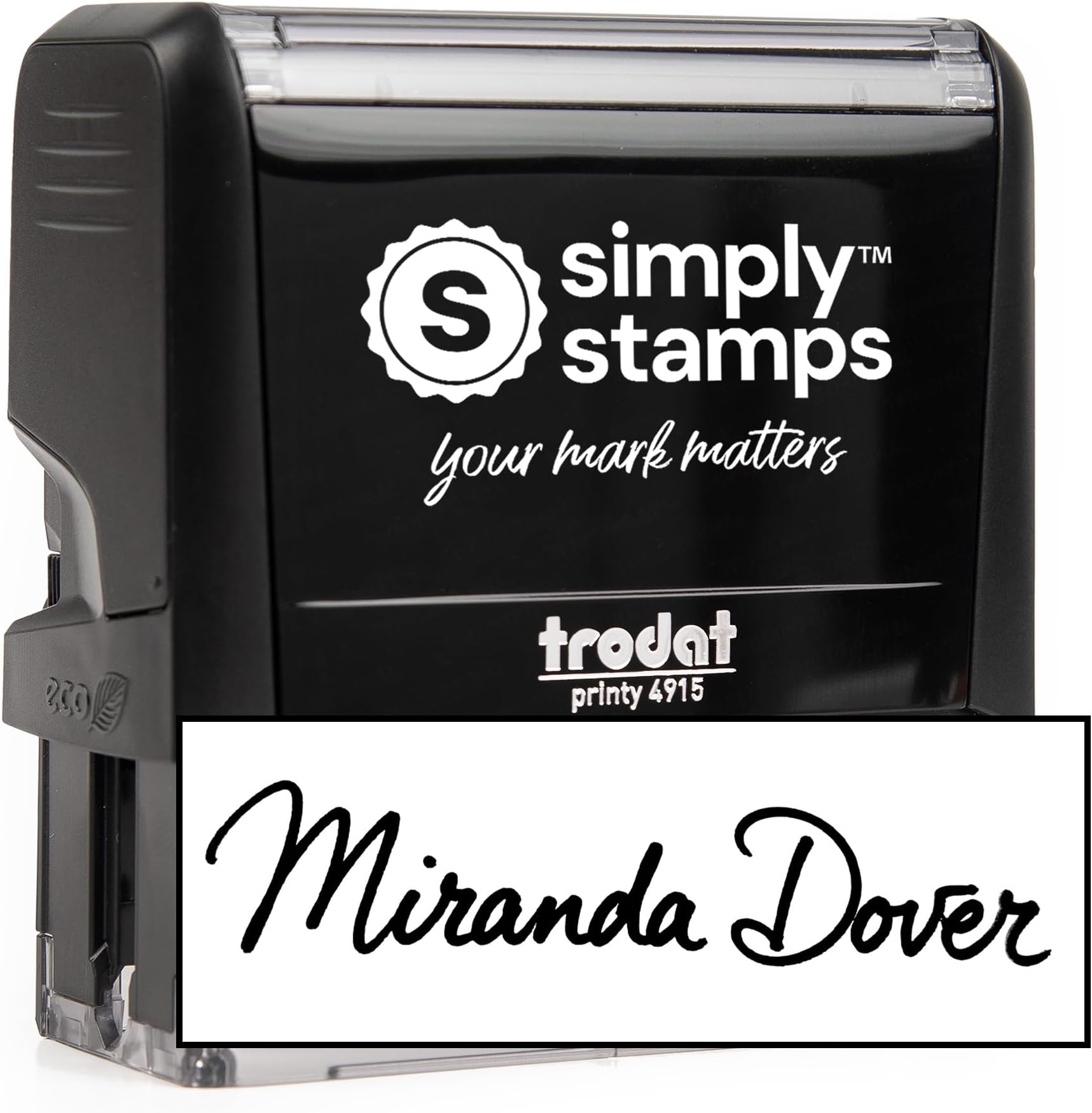 904 Custom Custom Signature Stamp - Self Inking - Your Choice of 7 Ink Colors! (Xtra Large)