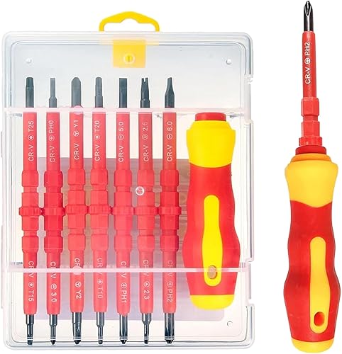 Miniatura 10 de Destornillador 8 en 1 con linterna, juego de herramientas multifuncionales 8 en 1 con luz de trabajo para el hogar, automóvil