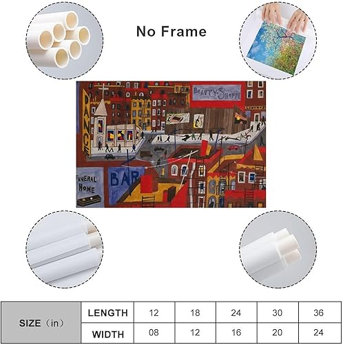 Miniatura 2 de This Is Harlem by Jacob Lawrence - Póster modernista afroamericano, dureza, valor, historia, lienzo, estética, decoración moderna, regalos,