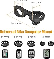 Vista 3 de Soporte de barras Aero - Garmin Bike Computer Mount para Garmin Edge, compatible con computadora GPS de bicicleta, Wahoo, Bryton, Cateye, GoPro Full