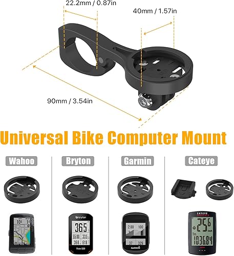 Miniatura 3 de Soporte de barras Aero - Garmin Bike Computer Mount para Garmin Edge, compatible con computadora GPS de bicicleta, Wahoo, Bryton, Cateye, GoPro Full