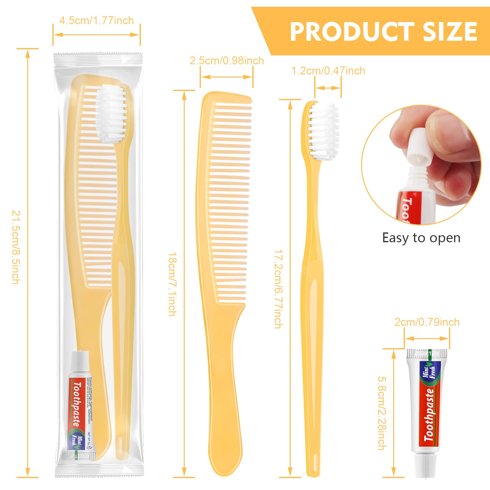 NICEMOVIC Confezione da 150 spazzolini da denti usa e getta, con dentifricio e pettine, formato da viaggio, set di dentifricio per la cura dei senzatetto, forniture per la cura dei senzatetto