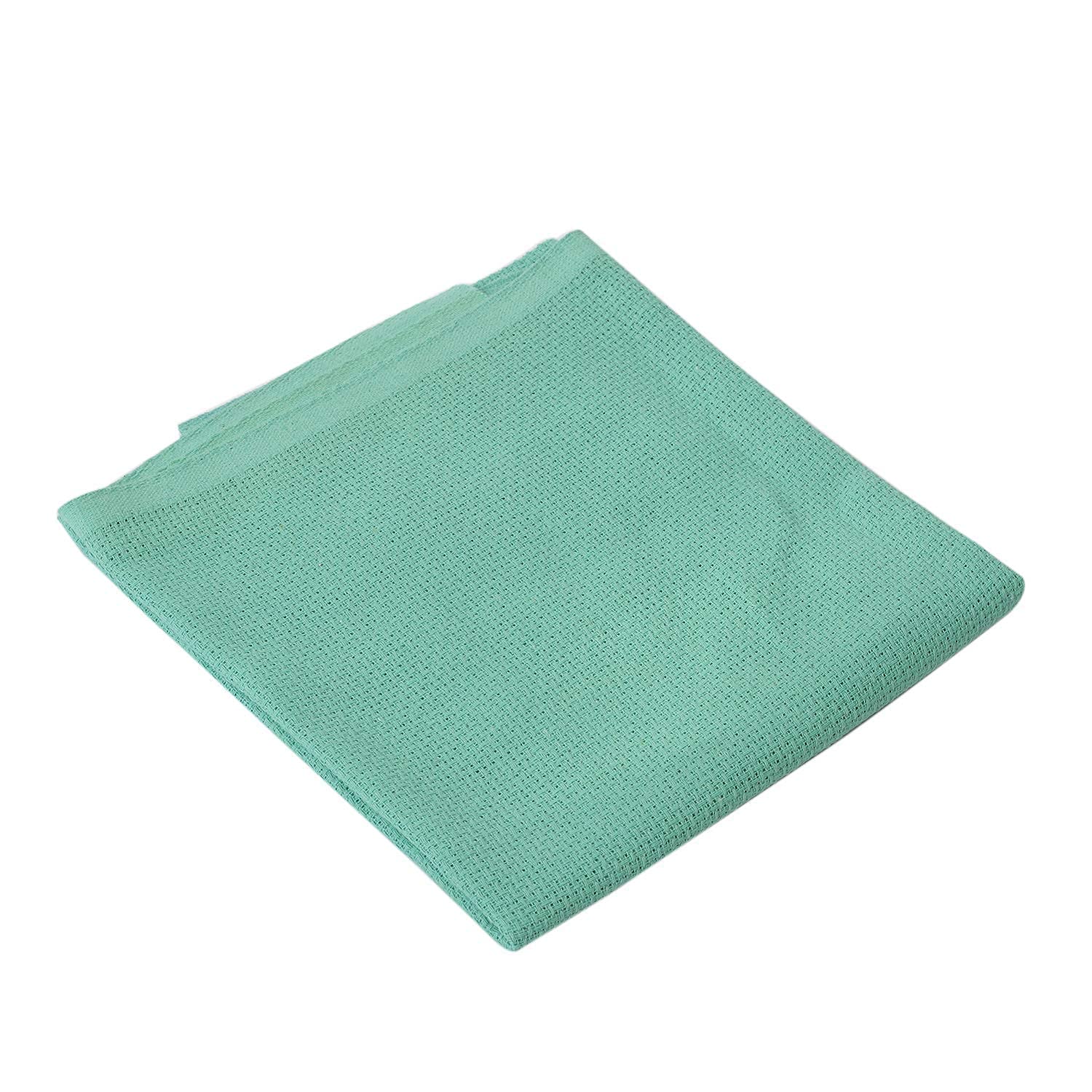 DenMaa Natural Line C Green Matty Fabric for Crafts and Embroidery Work -Matty Fabric Pack of 2 Meter C Green