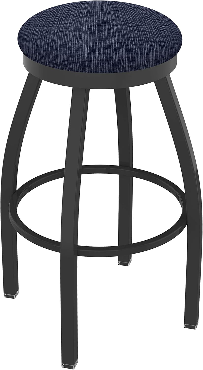 HBS 802 Misha 36" Swivel Extra Tall Bar Stool with Pewter Finish and Graph Anchor Seat