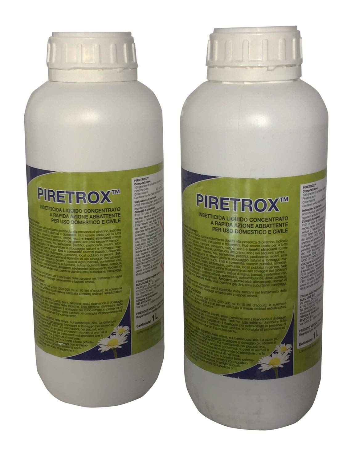 Insetticida 2 Confezioni di Piretrox da ml 1000 cad. Concentrato con Piretro Naturale. Contro Tutti gli Insetti Volanti e Striscianti. In Guanti da Lavoro NBR