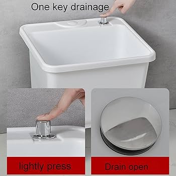 スロップシンク　美品 Amazon｜フロアモップシンク（深型洗面器付き ランドリールーム用