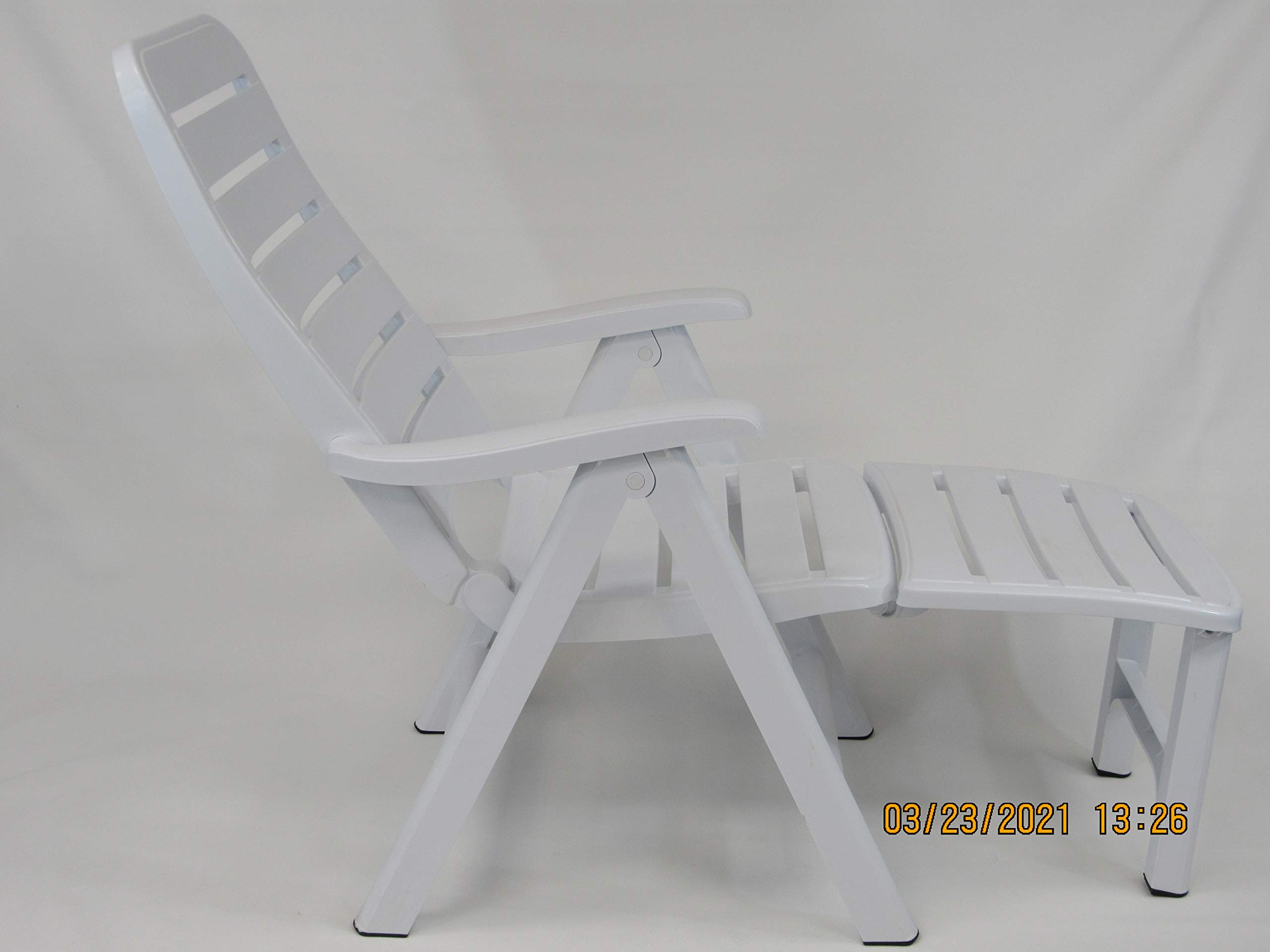 GRAZIOLI 6770/B - Lettino relax "Premiere", in plastica piena, regolabile, resistente alle intemperie