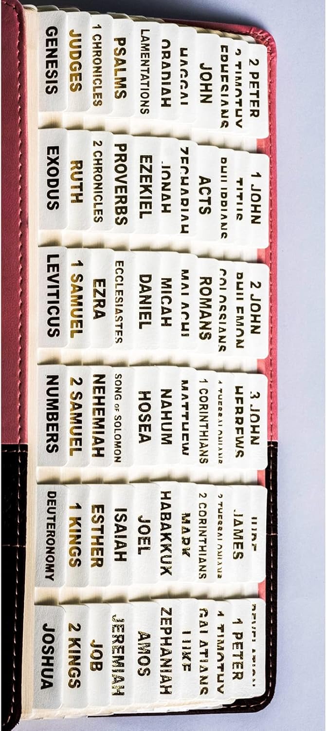 UPAFEXXI- 3 Leather Bible tabs, Rose Gold + White + Pink : Office Products