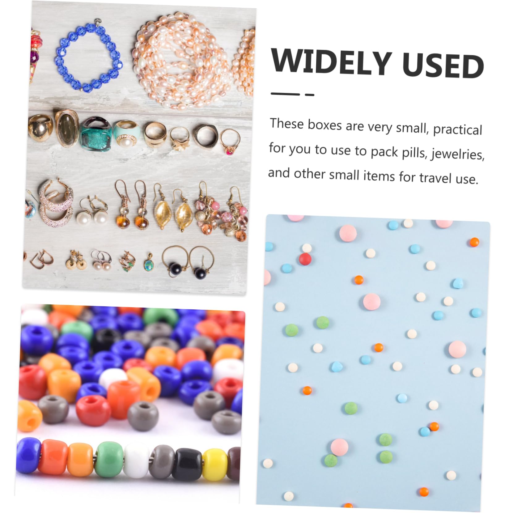 Cajas De Almacenamiento Transparentes Pequeñas Para Cuentas y Joyería Contenedores Para Manualidades Con Tapa De Plástico Para Organizar Artículos Pequeños