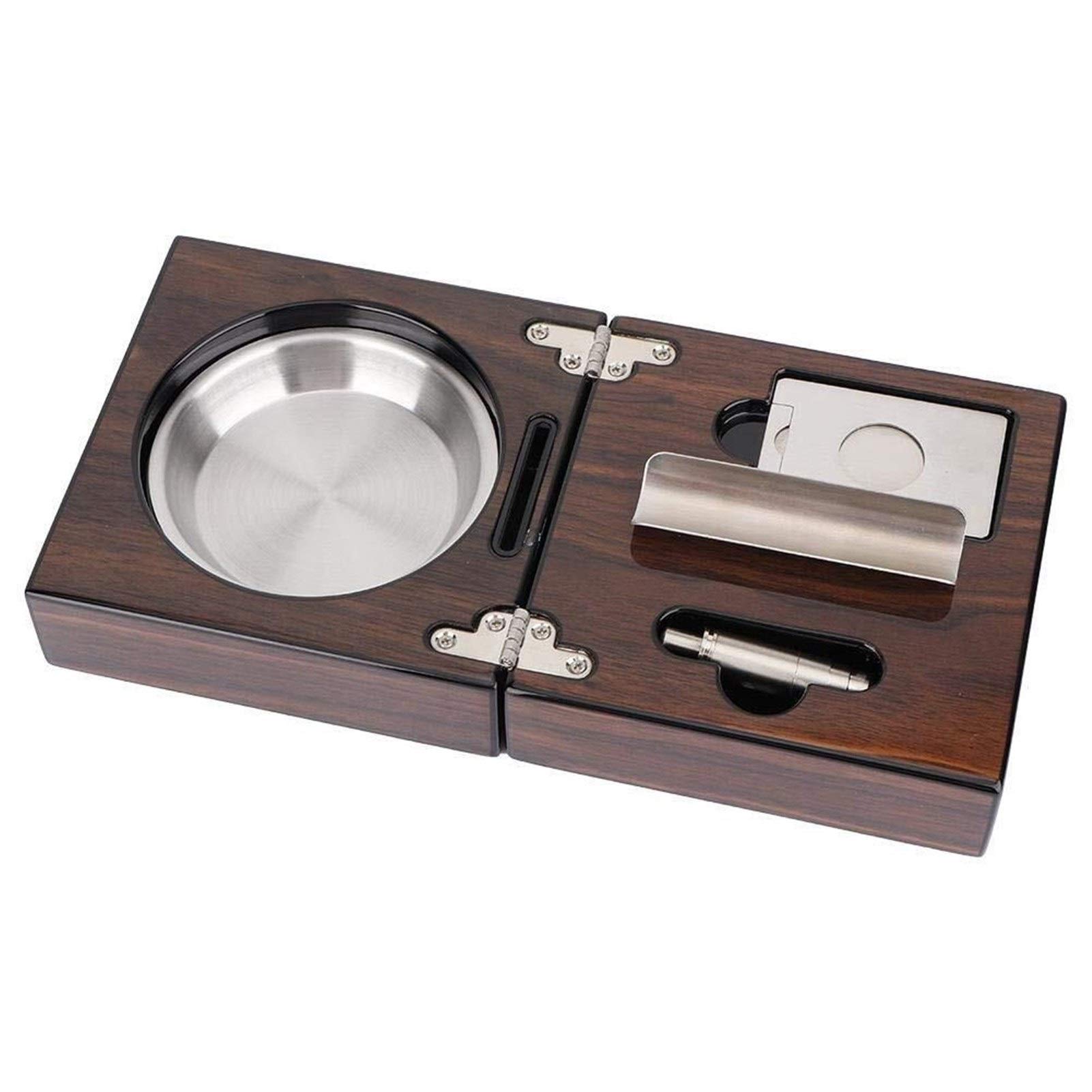Buy Citree Cigar Ashtray, Wood Folding Cigar Ashtray with Guillotine