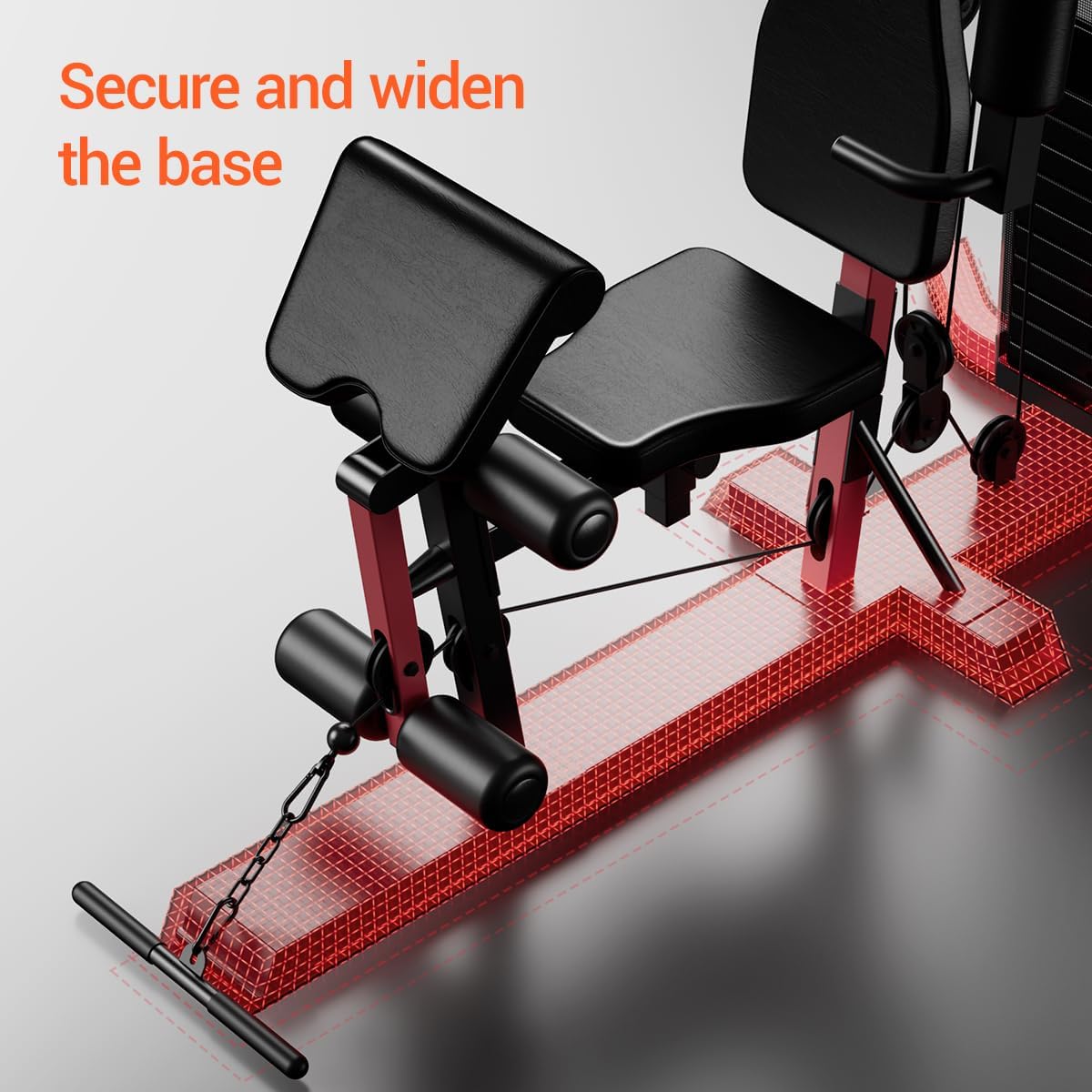 Home Gym System with 160LB Weight Stack, Multifunctional All-in-One Workout Station, Full Body Strength Training Equipment for Home
