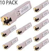 Vista 2 de 10 unidades 1000BASE-T Gigabit SFP a RJ45 transceptor modular de cobre Ethernet para Cisco, Meraki, Ubiquiti, D/TP Link, Supermicro, Netgear