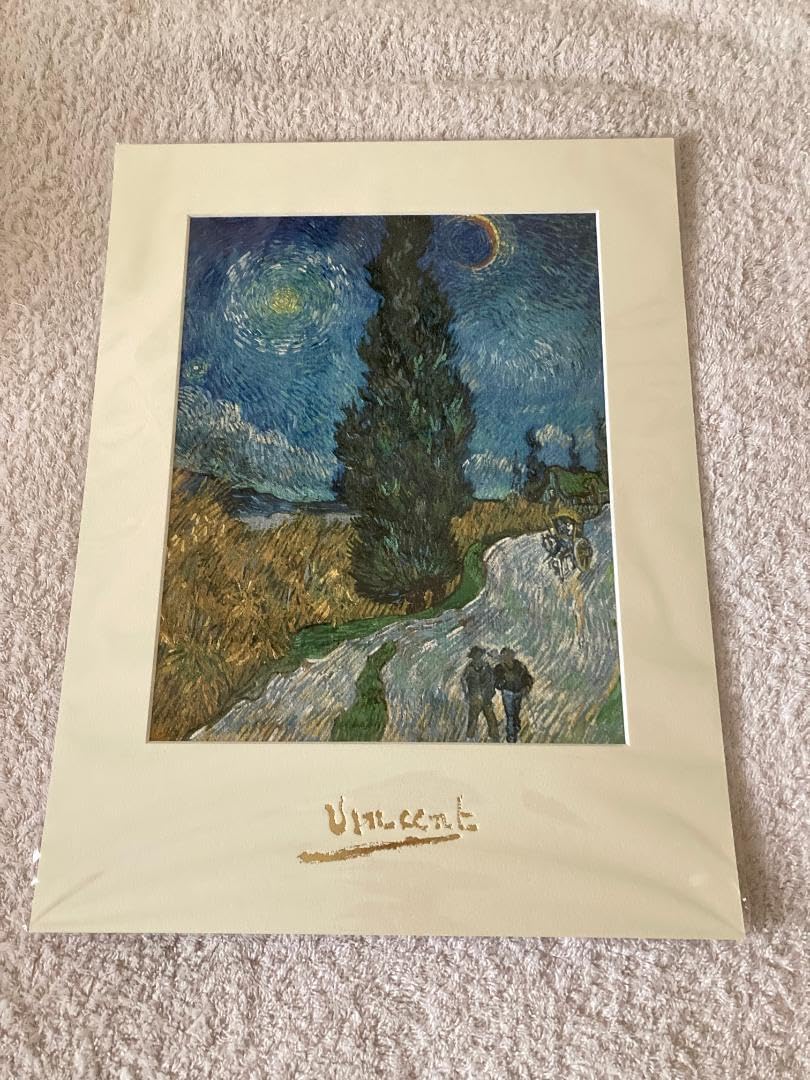ゴッホ　夜のプロバンスの田舎道　複製画 ゴッホ【夜のプロヴァンスの田舎道】 - 手描き 絵画（油絵複製画