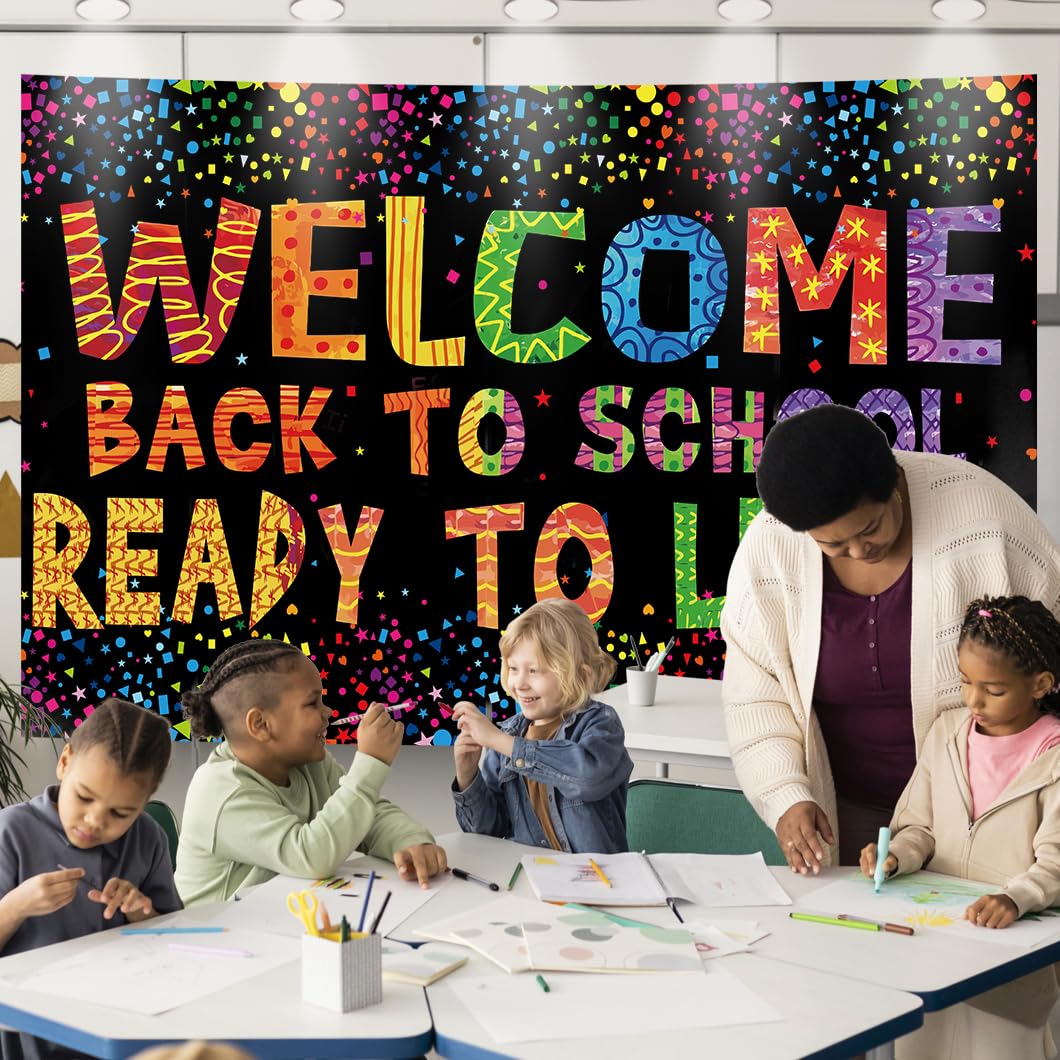 Schulanfang Banner-Set – 4-teilig, „Welcome To Learn Proch“, 180x110 Cm & Mehr | Dekoration Für Kindergarten, Vorschule, Einschulung