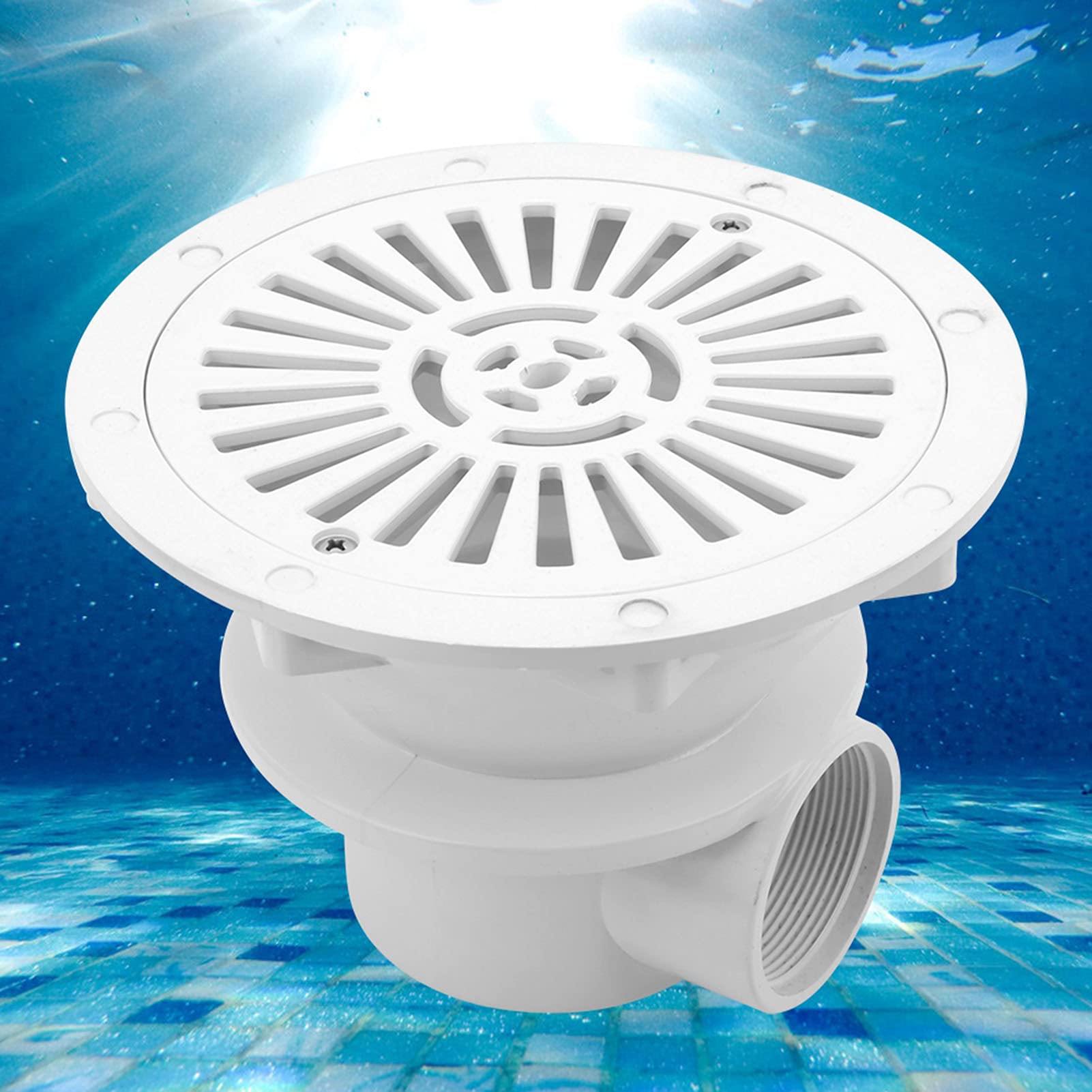 TOPINCN Wimming Pool Accessory, High Efficiency Easy Installation Pool Main Drain for Draining The Water in Swimming Pool for Swimming Pool