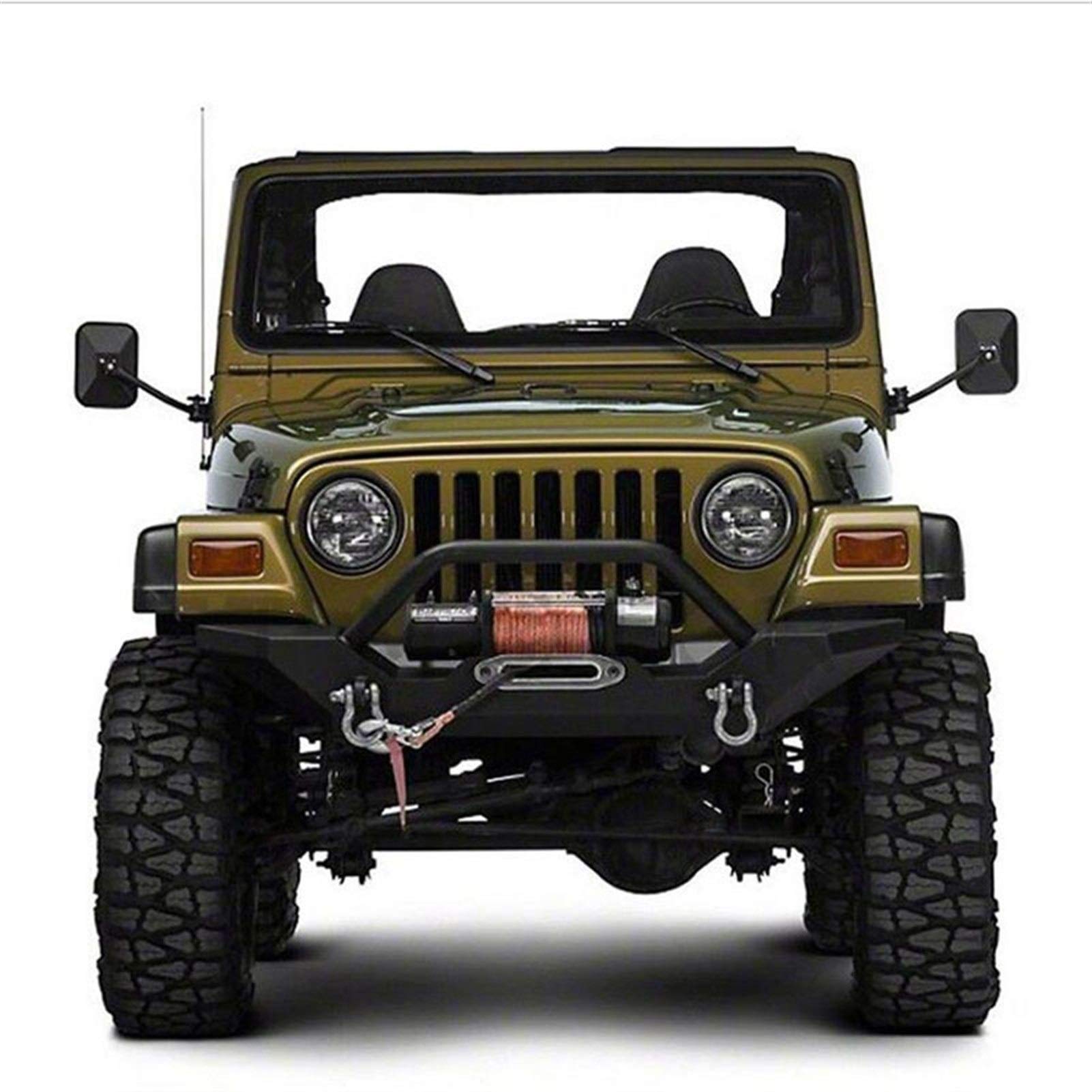 Dla Jeep, Wrangler TJ JK 1997-2018 Car Styling boczne lusterko wsteczne samochodu lusterko wsteczne regulowany kształt kąt obiektywu martwy punkt na zewnątrz