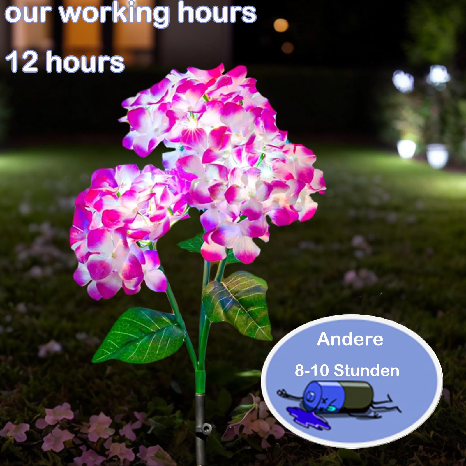 Hqynss Solar Flower Lights Outdoor Garden - Image 2