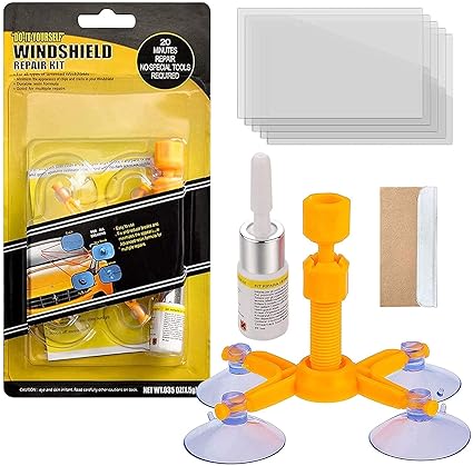 Marrone Windshield Repair Kit, Car Windshield Window Glass Repair Tool for Quick Repair Windshield Chips and Cracks, Bulls-Eye, Star-Shaped, Nicks, Half-Moon Crescents