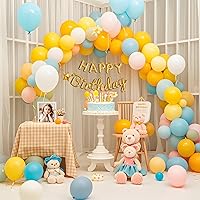 Vista 6 de KICNIC Kit de arco de globos, 3 tiras de cinta y 3 puntos de pegamento para guirnalda, fiesta, boda, cumpleaños, decoración de baby shower