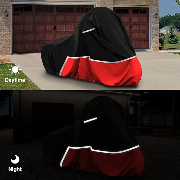 Waterproof Motorcycle Cover Replace for Harley Davidson Touring Limited with Trunk Models, 420D Oxford Cloth Road Glide Limited, Ultra Limited Motorcycle Cover for Snow Rain Dust Protection