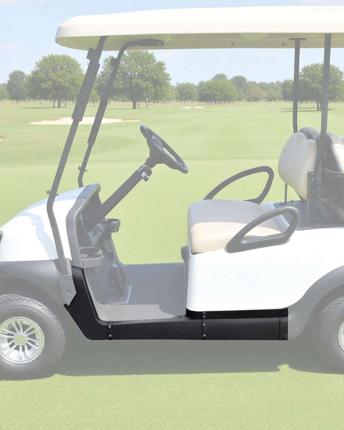 KEWISAUTO Floor Mat Retainer Side Panel Set for Club Car Tempo, Onward and Precedent 2016 and Newer Golf Carts, Replace #105314001 & #105314101, Left & Right Protective Rocker Panel Accessories