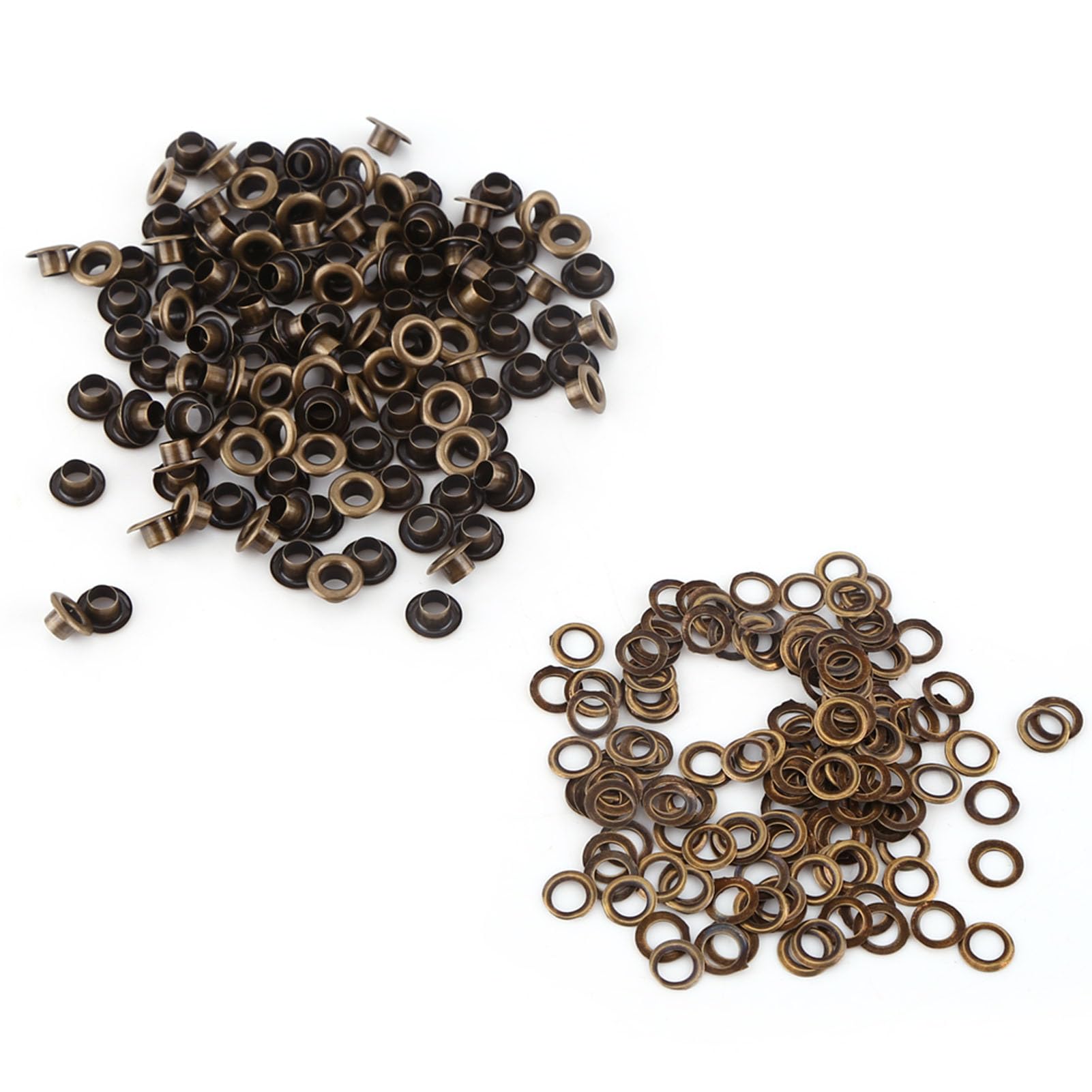 Sheens Bronze 100Pcs Eyelet Grommet Set, Eyelets Craft Rivets Color Plain Grommets And Washers Cloth Making Repairing Decorative Accessories For Shoes Handbags Hats(6Mm)