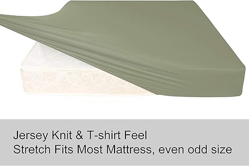 Miniatura 2 de Sábana bajera ajustable suave y elástica de tamaño King, de punto de jersey y acogedora como una camiseta, elástico en 4 direcciones y sin arrugas,