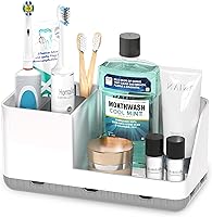 Homtalker Detachable Toothbrush Holder for Bathroom Counter - Multi-Slot Organizer for Electric Toothbrushes, Toothpaste & Accessories