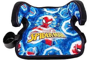 KidsEmbrace Marvel Avengers Spider-Man Blue Web Backless Booster Car Seat