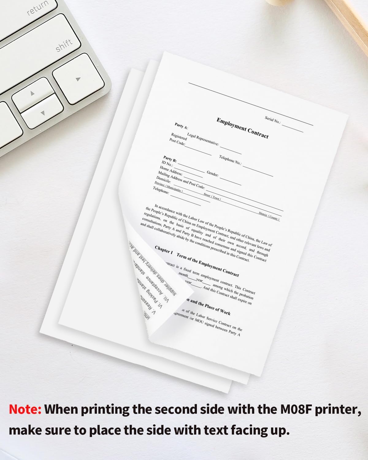 Double-Sided Thermal Paper A4, Duplex Printing, Multipurpose Office Paper 100 Sheets, White Thermal Printer Paper Compatible with Phomemo M832 M08F A4 6 71nbK97cqhL. AC SL1500