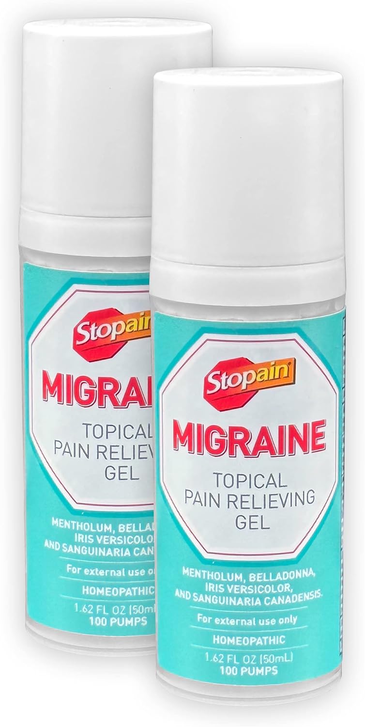 stopain Migraine Topical Pain Relieving Gel, 1.62 fl oz