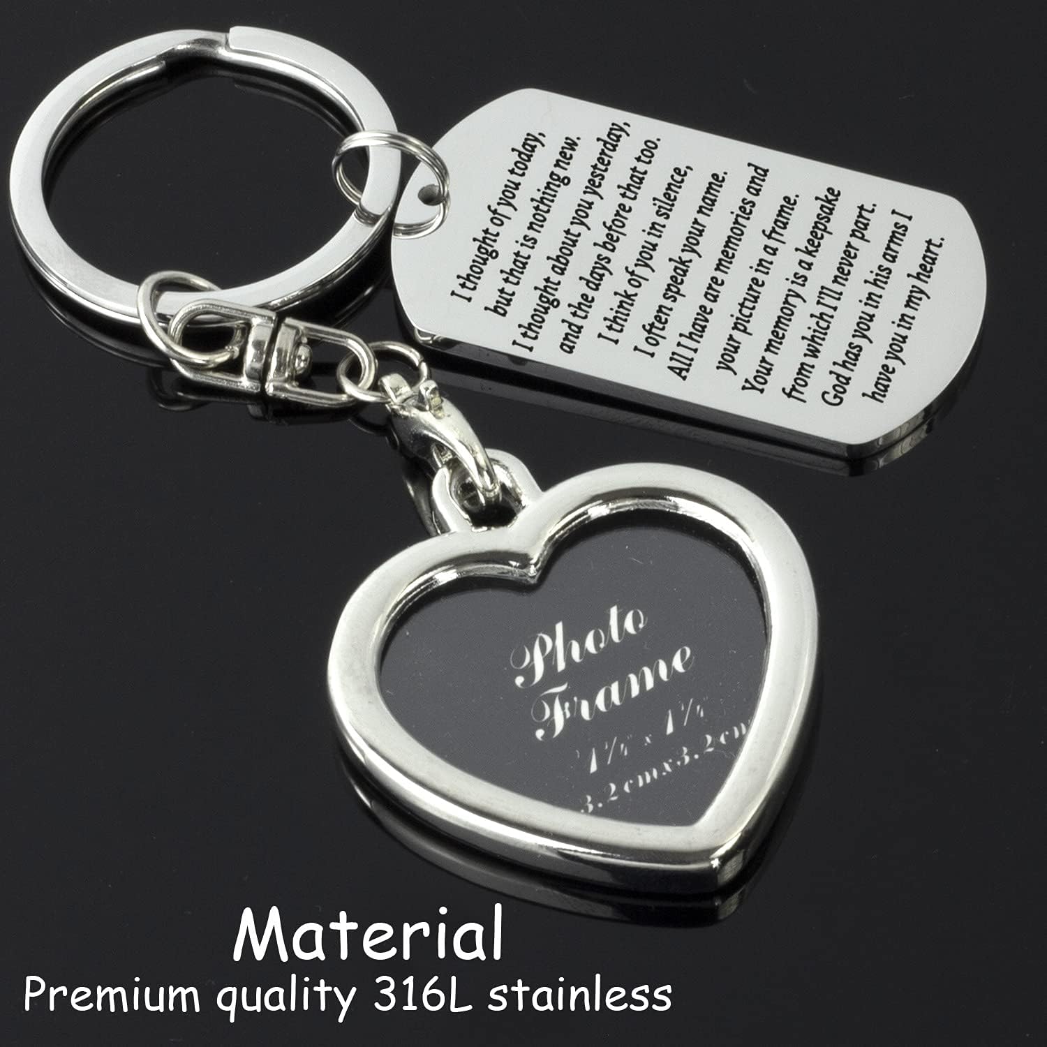 HUTIMY in Memory Gifts Keychain for Men Women Sympathy Gifts for Loss of Loved One in Remembrance Jewelry Memorial Keychain - Image 2