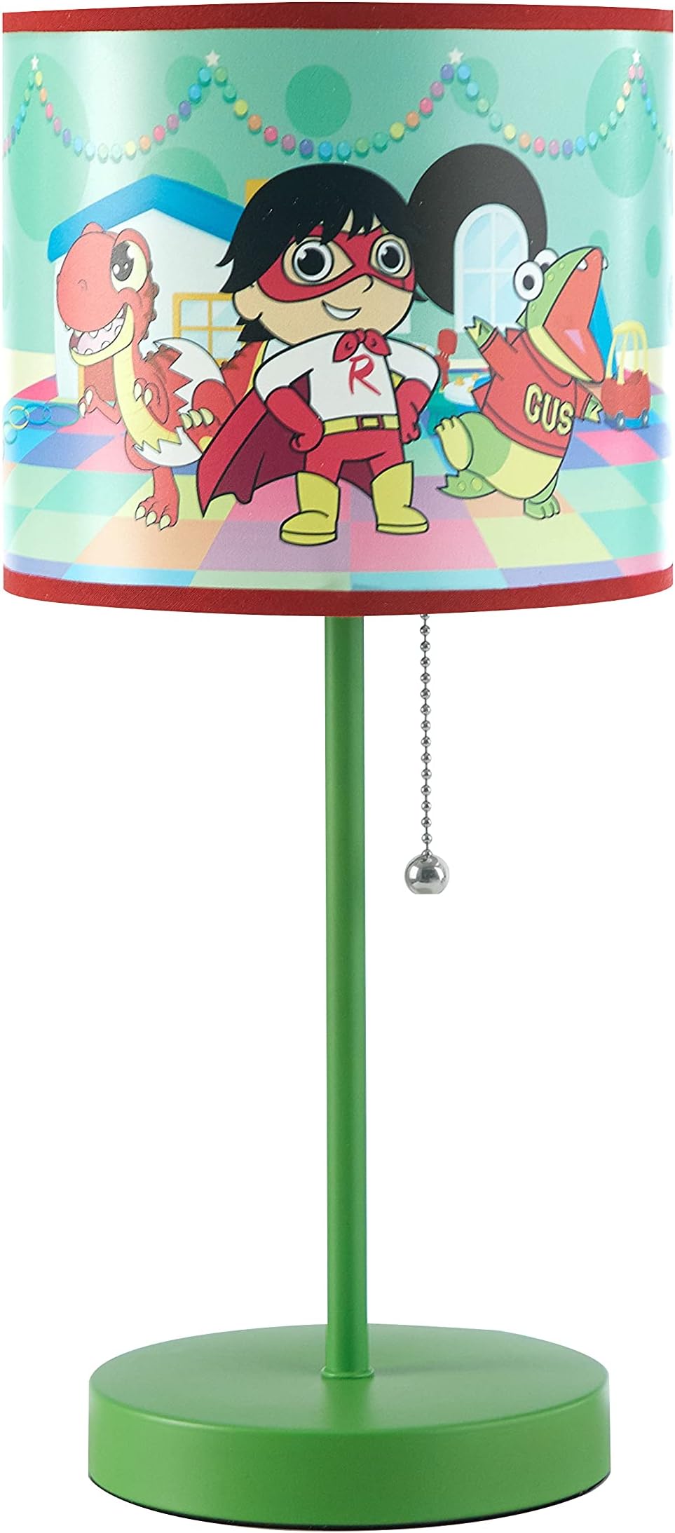 Ryan's World Stick Table Kids Lamp with Pull Chain Themed Printed Decorative Shade