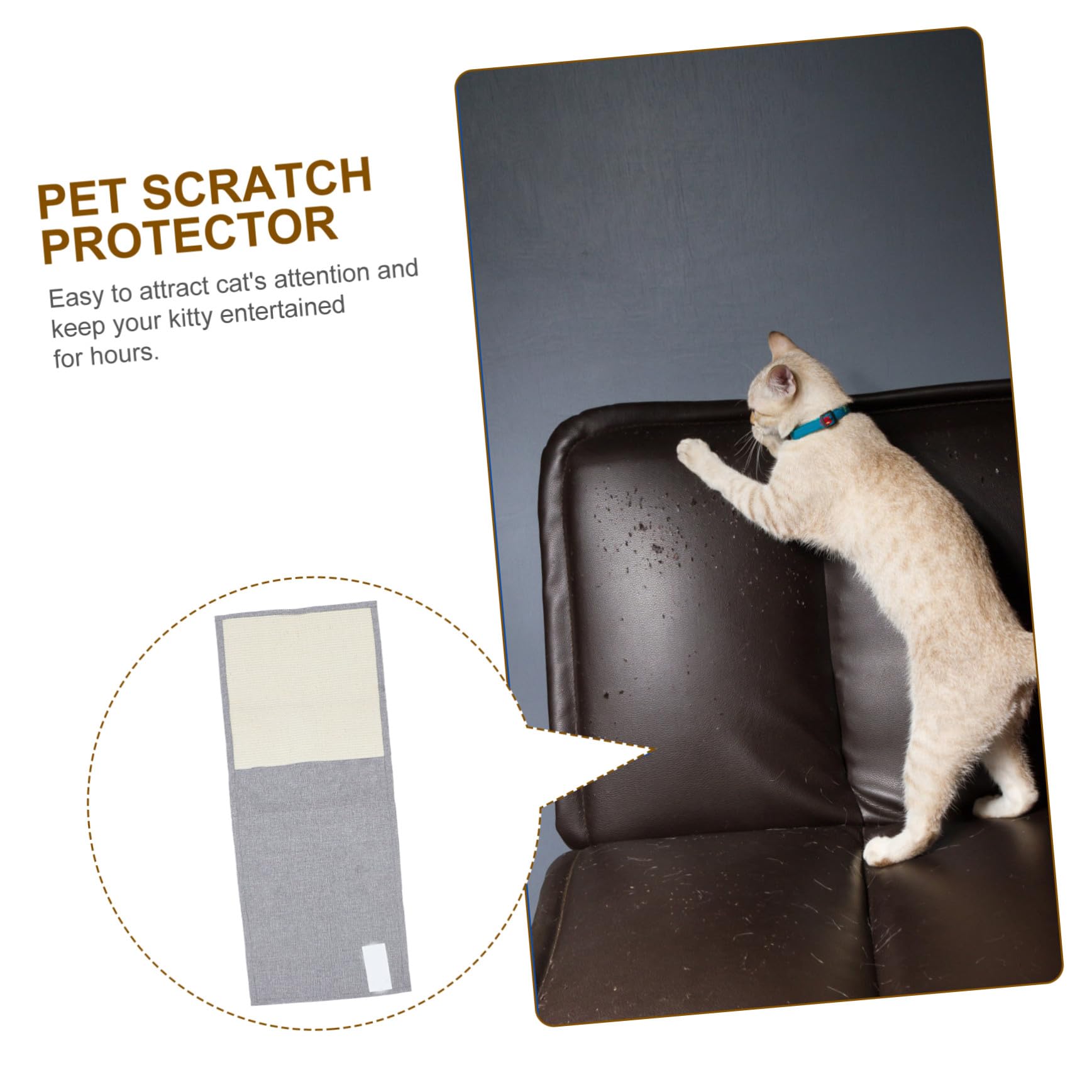 Funda para Reposabrazos de Sofá Antiarañazos de Sisal para Gatos | Protector contra Arañazos, Uso en Oficina y Habitación, Formato para Casa