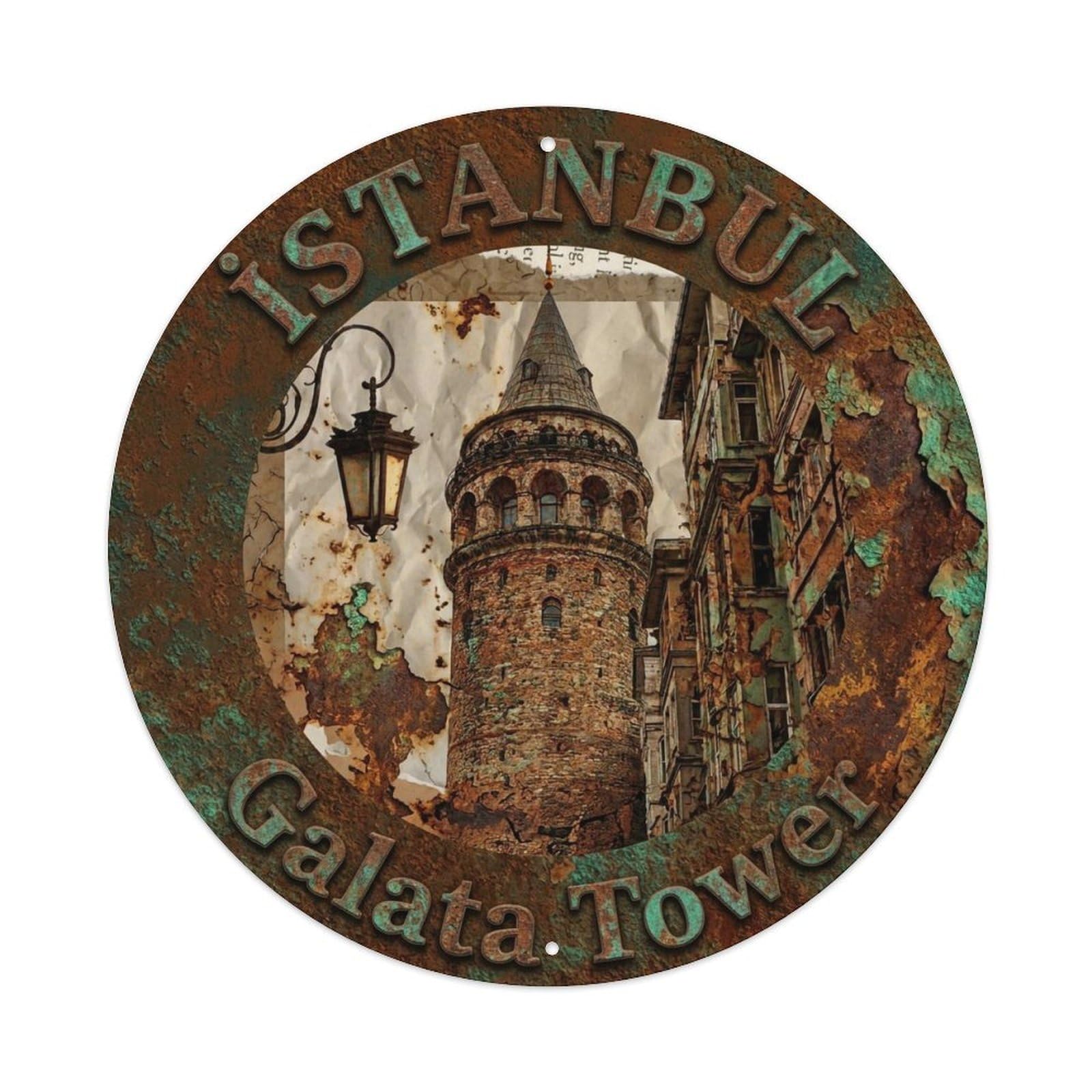 Vintage Travel Istanbul Turkey Magnificent Vintage Metal Tin Sign Plaque Wall Decor for Cafe, Club Bar, Office, Garden Metal Poster 8x8Inch