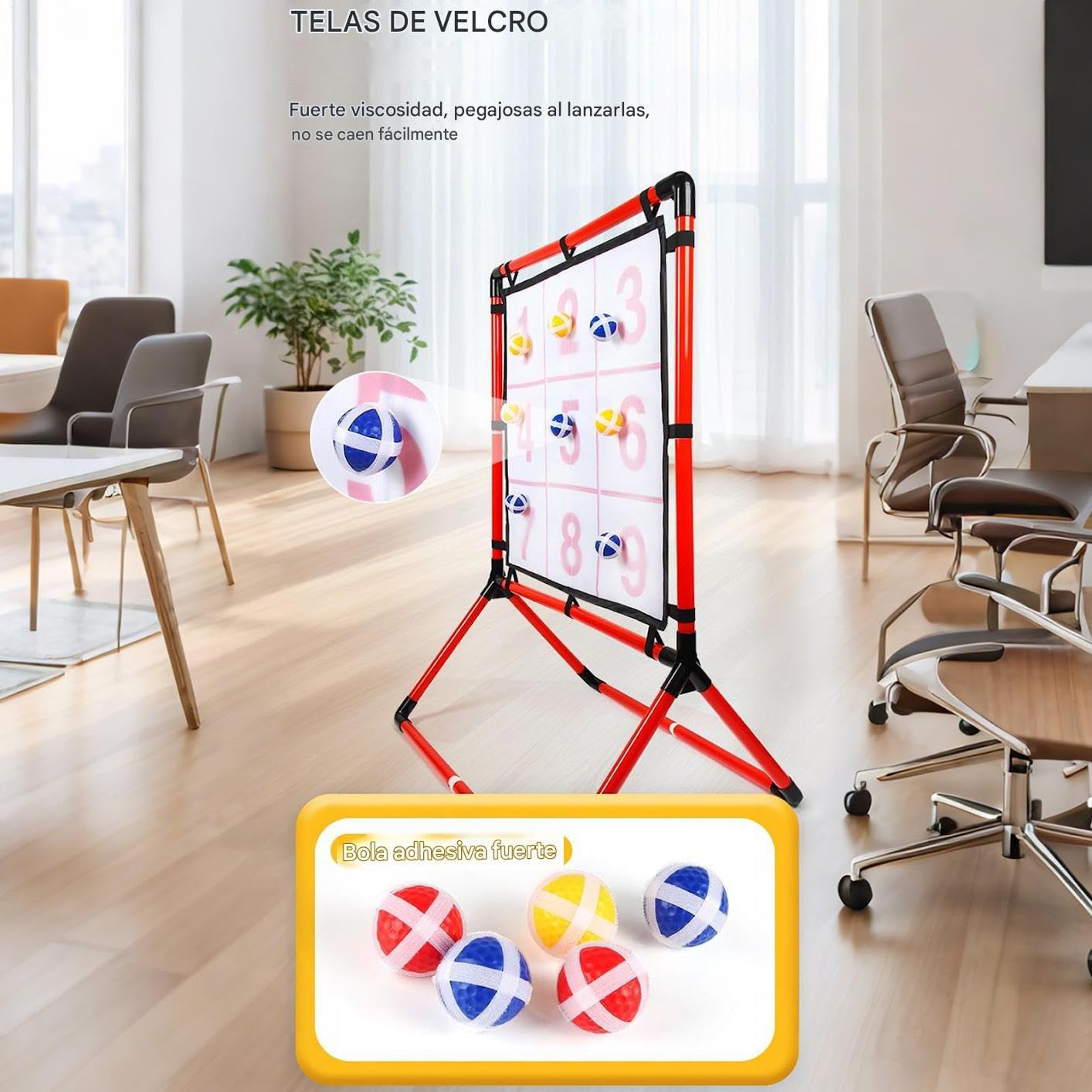 Juego de lanzamiento al blanco Juguete Educativo Portátil Interactivo | juego de lanzamiento de pelotas adhesivas al blanco para exterior Interior Exterior Adultos Familia Niños