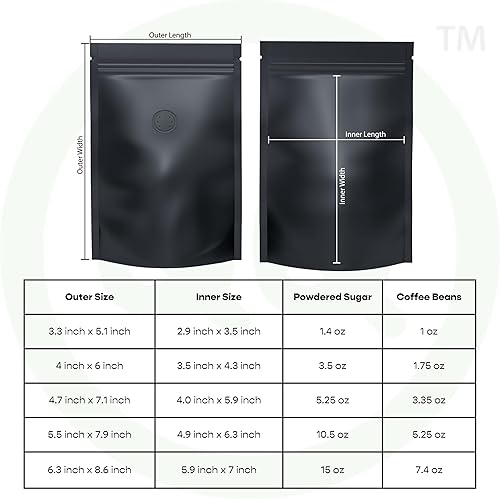 Miniatura 8 de 100 Bolsas de color mate de doble cara que se sostienen en posición vertical