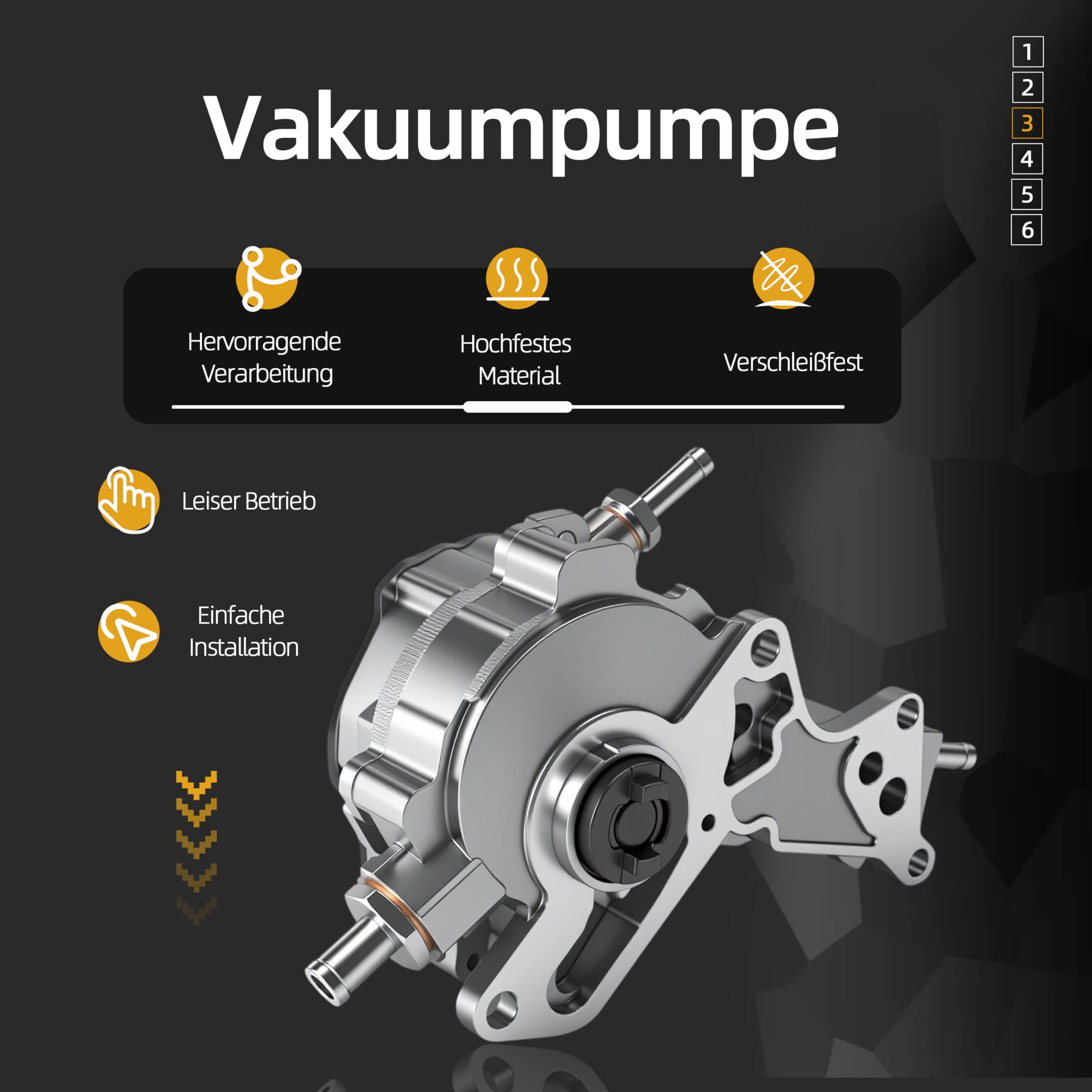 Vakuumpumpe passend für Audi A2 A3 A4 A6, für Ford Galaxy, für Seat Alhambra, für Altea, für Arosa, für Skoda, für VW, Vakuumpumpen-Bremssystem, OE#038145209A, 038145209E