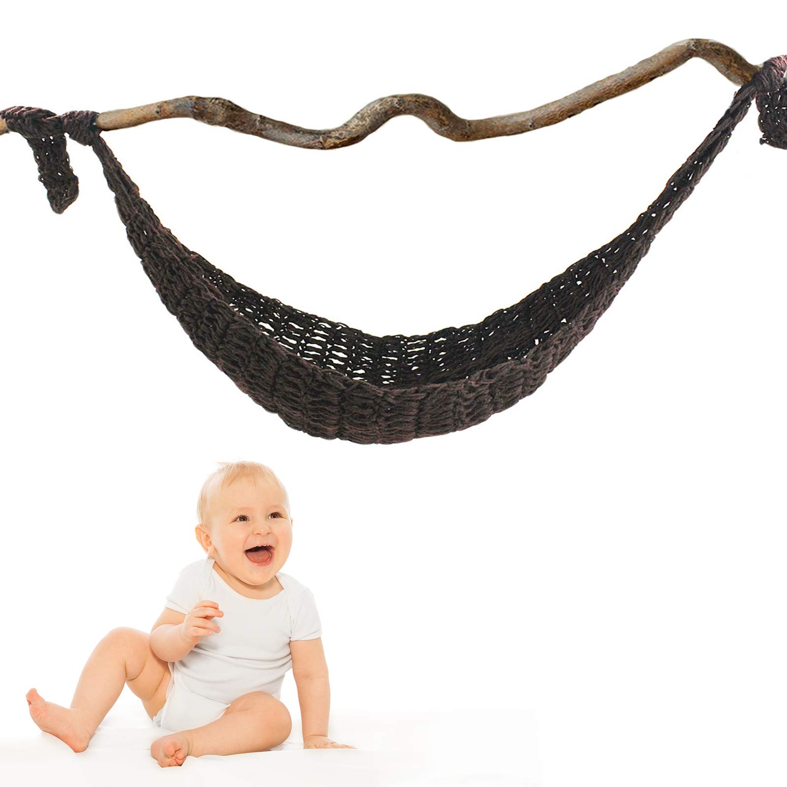 Hamac De Filet Pour Photographie Bébé Nouveau-Né - Accessoire Doux En Laine Pour Poses Mignonnes 0-3 Mois, Blanc Ou Coloré