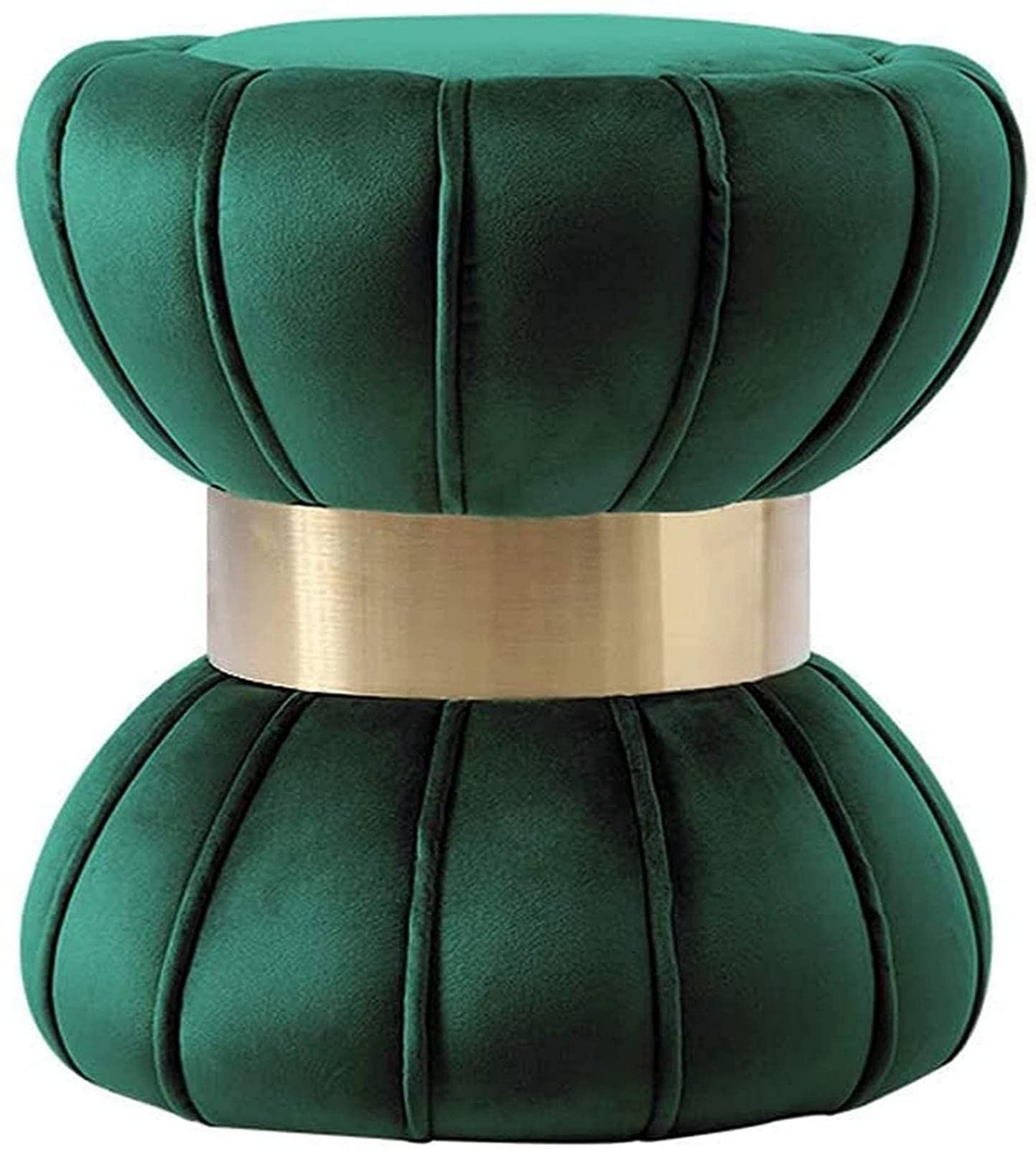 Tabouret dressing tissu rond ottoman de relaxation pour la maison
